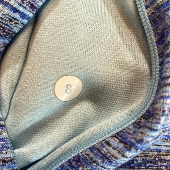 Lululemon Runderful Long Sleeve Spacedye Camo Caspian Blue sz 8 - Picture 13 of 13